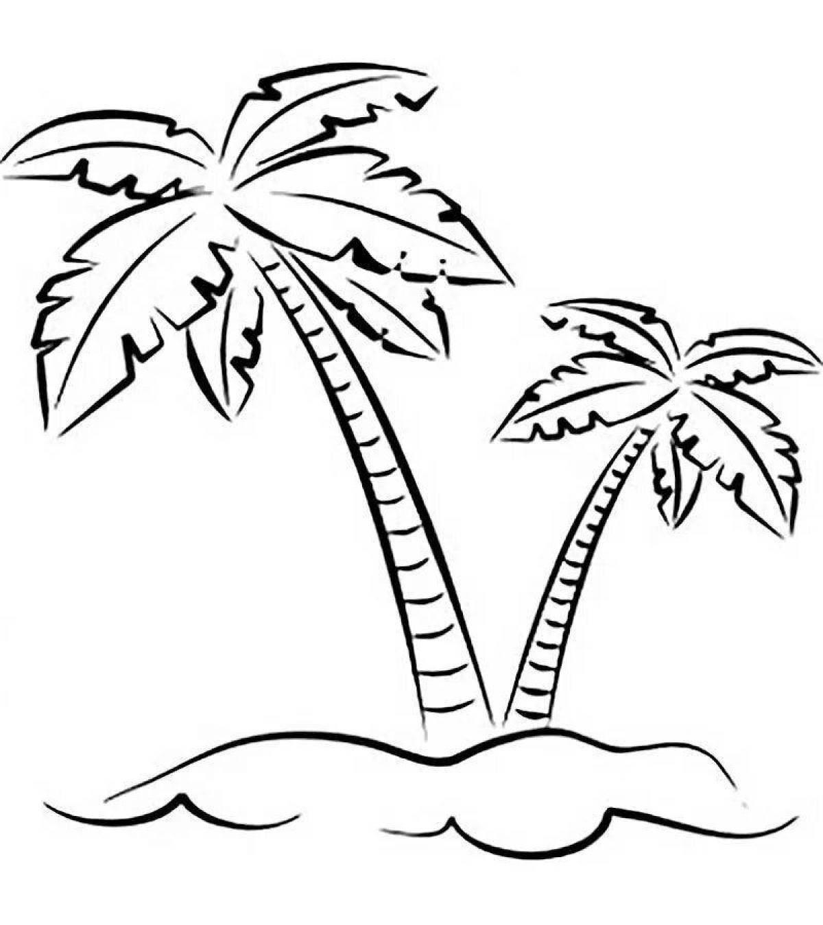 Incredible palm tree coloring book for kids