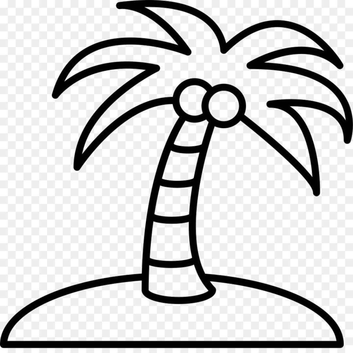 Trendy coloring of palm trees for kids