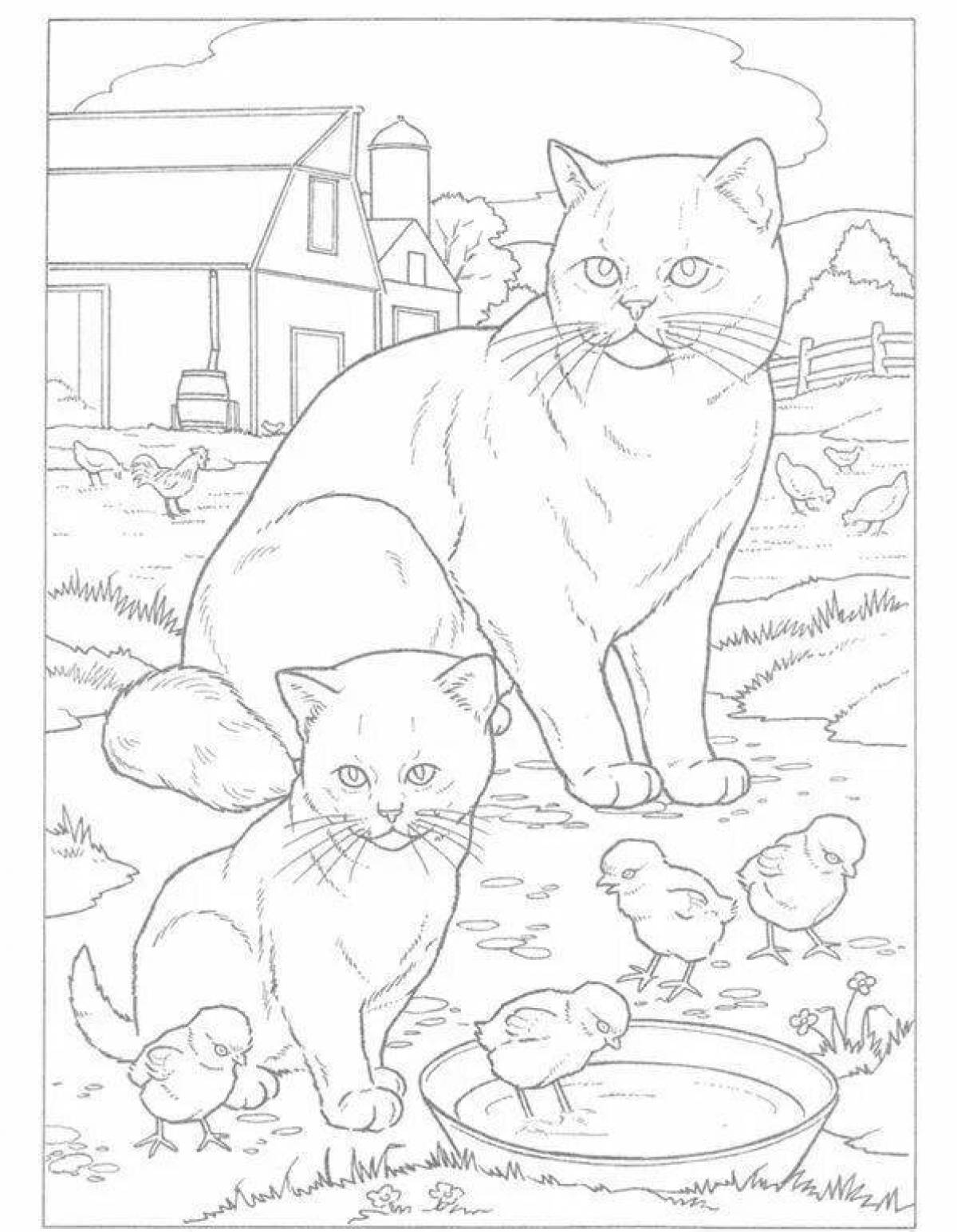 Radiant cat coloring by numbers