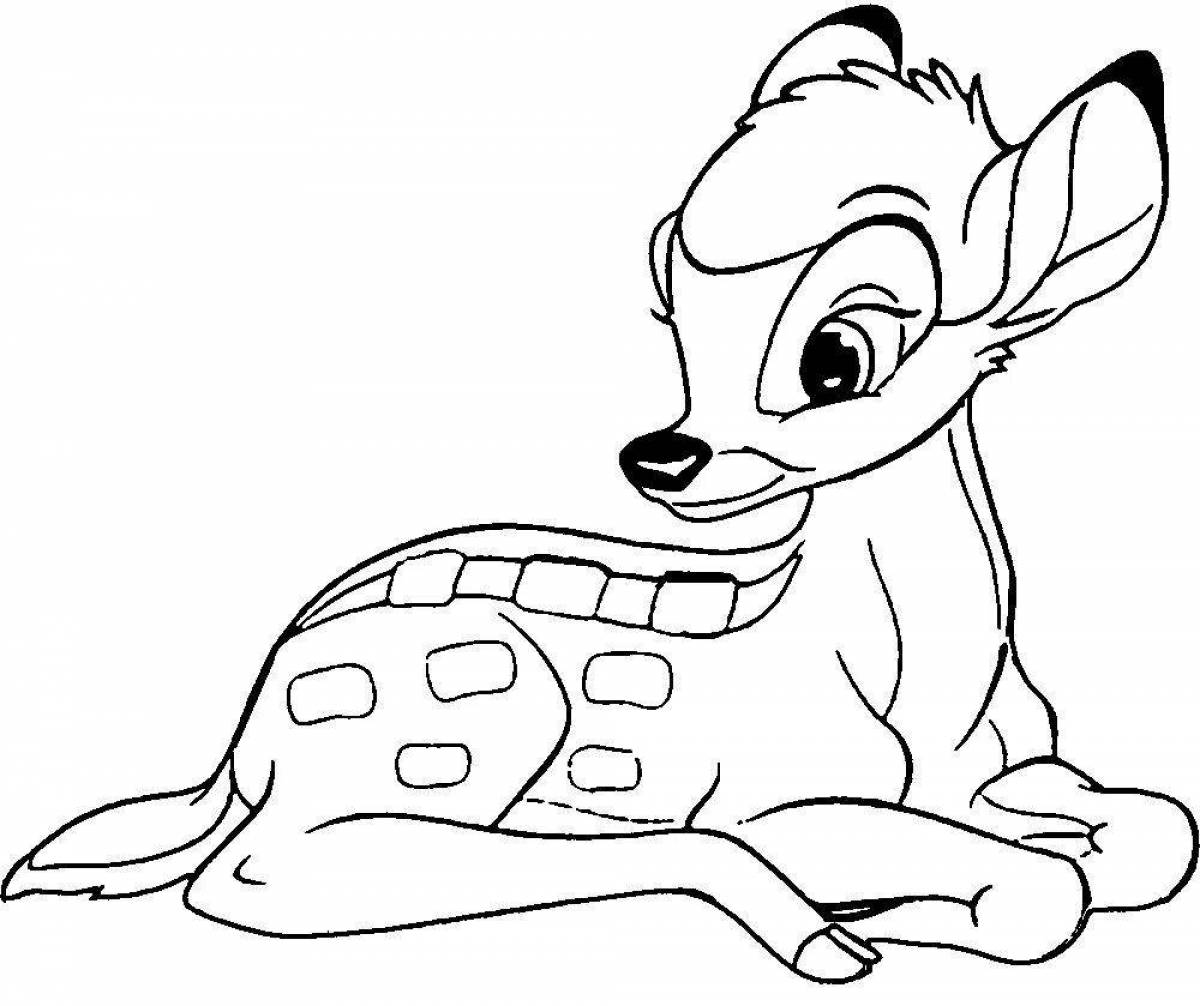 Cute deer coloring pages for kids