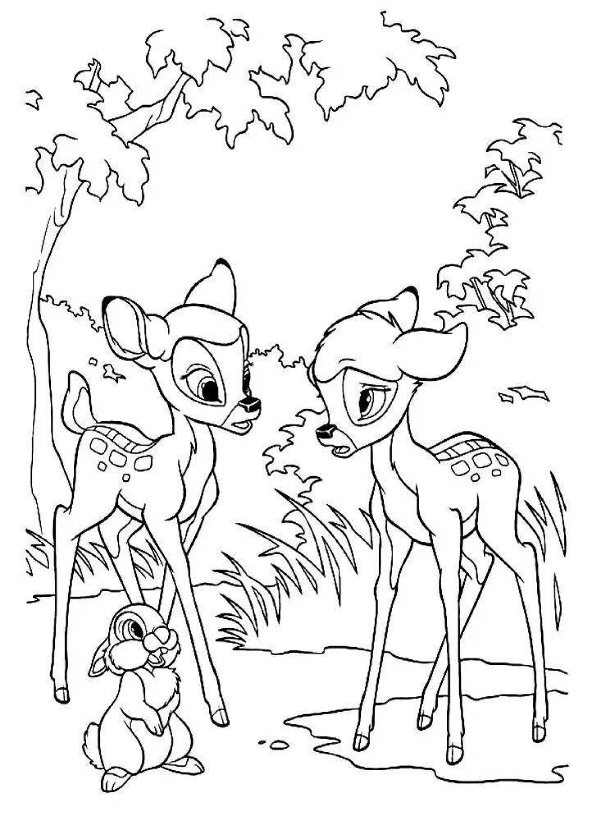 Magic deer coloring book for kids