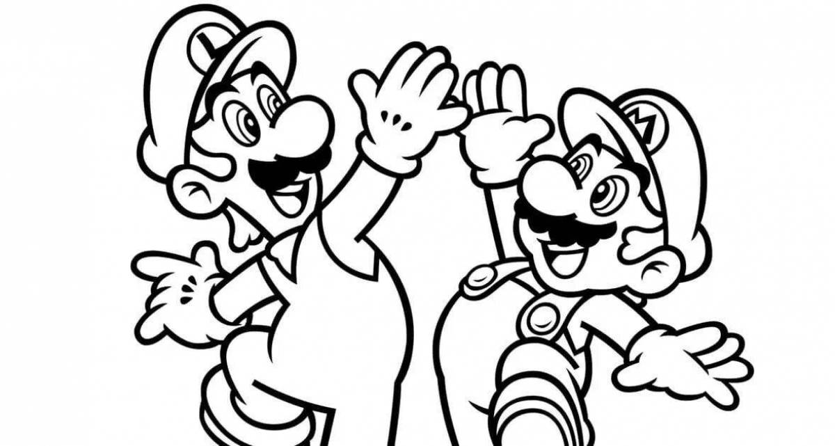Luigi and mario coloring book