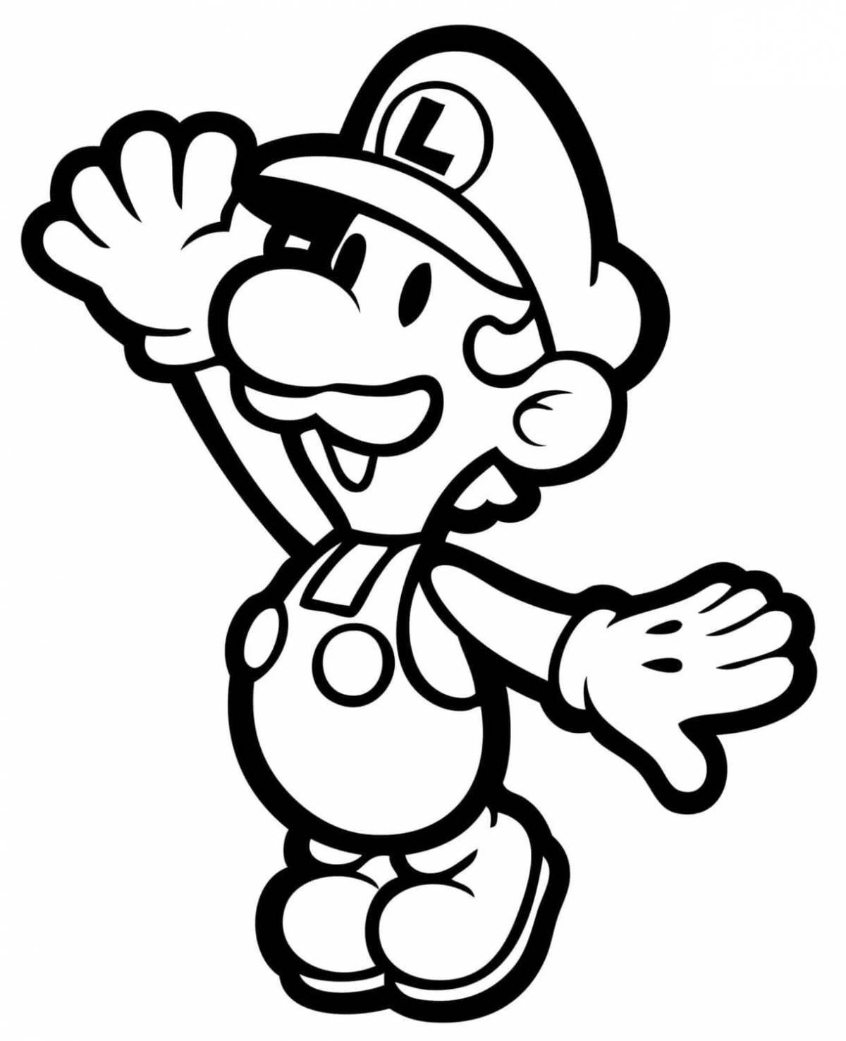 Luigi and mario funny coloring pages