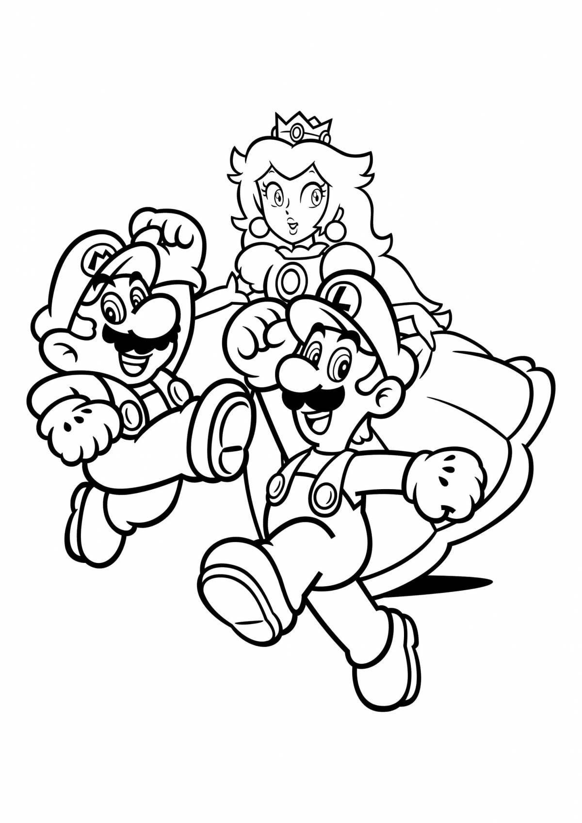 Luigi and mario coloring pages