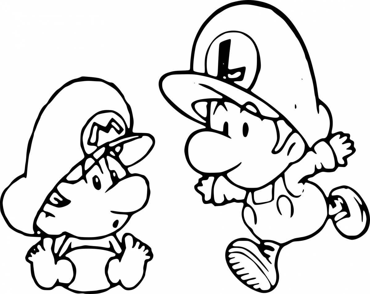 Luigi and mario incredible coloring book