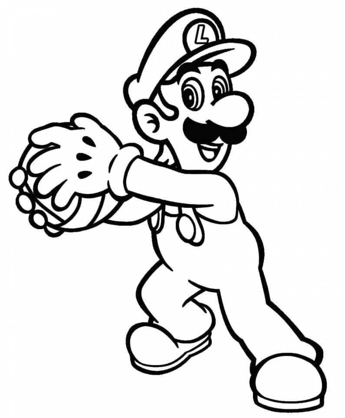 Amazing luigi and mario coloring pages