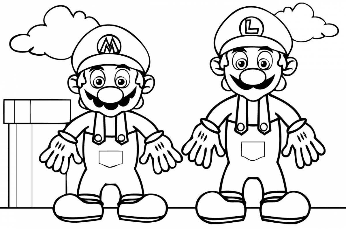 Luigi and mario wonderful coloring pages