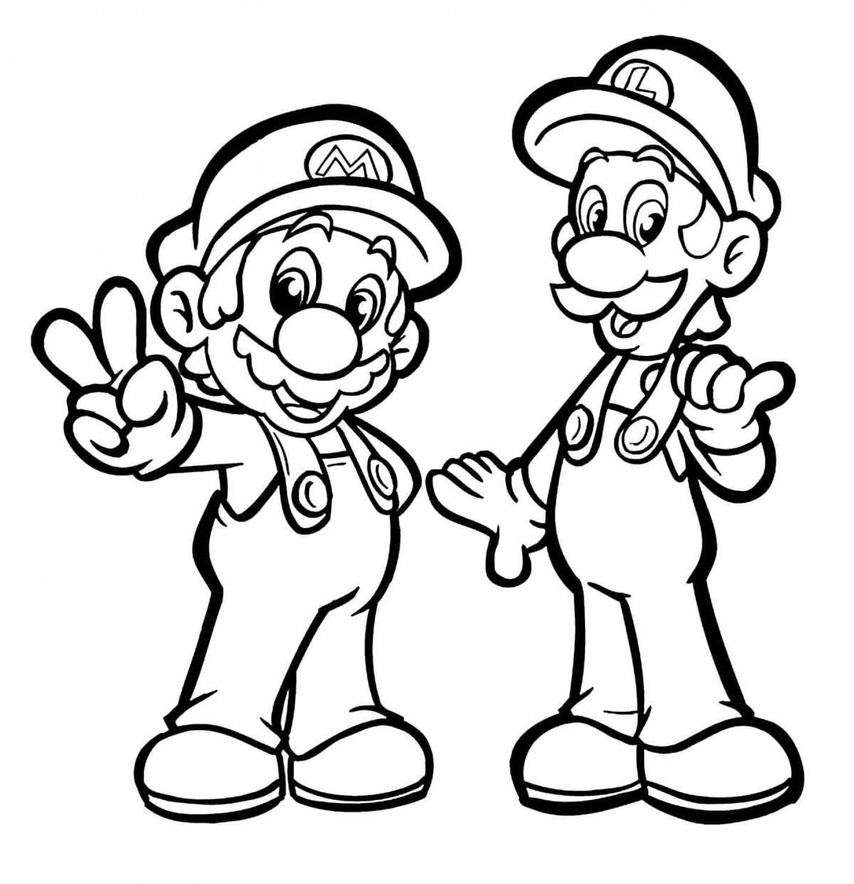 Outstanding luigi and mario coloring pages