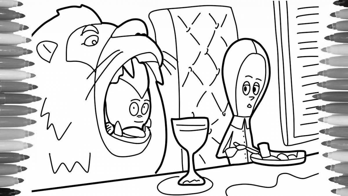 Fancy Addams family coloring book