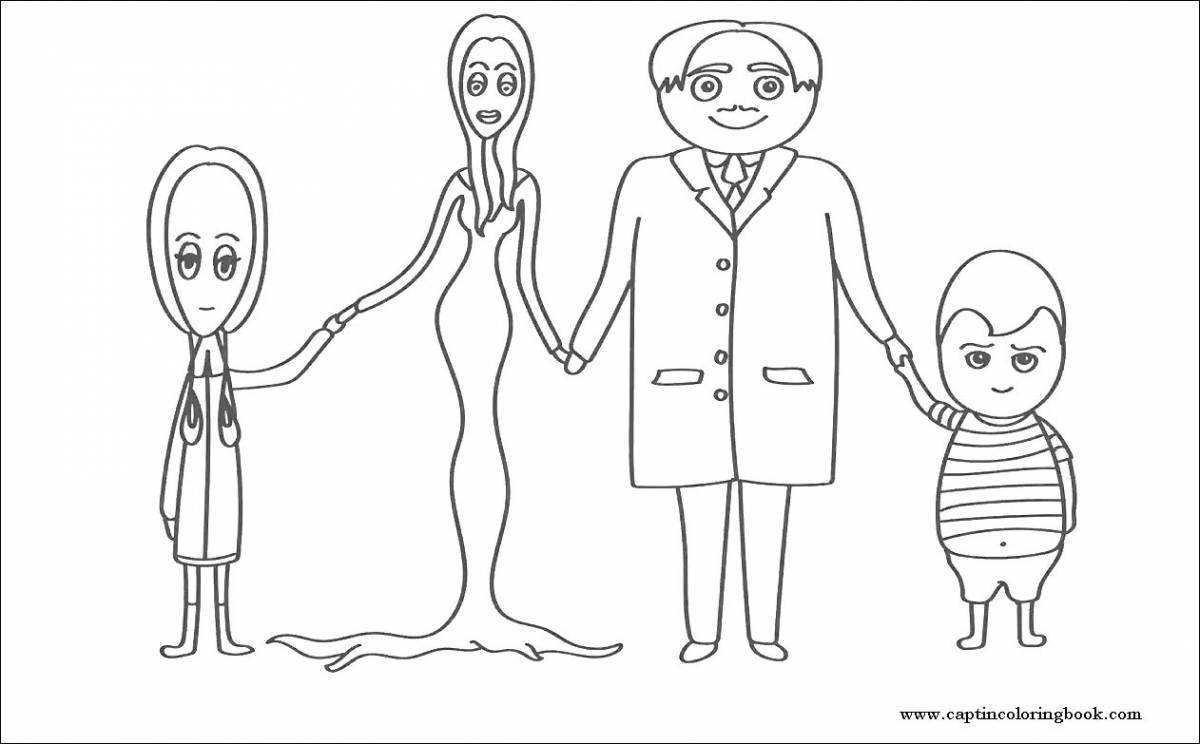 Intriguing addams family coloring book
