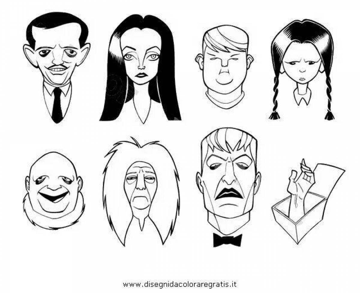 Amazing Addams Family coloring book