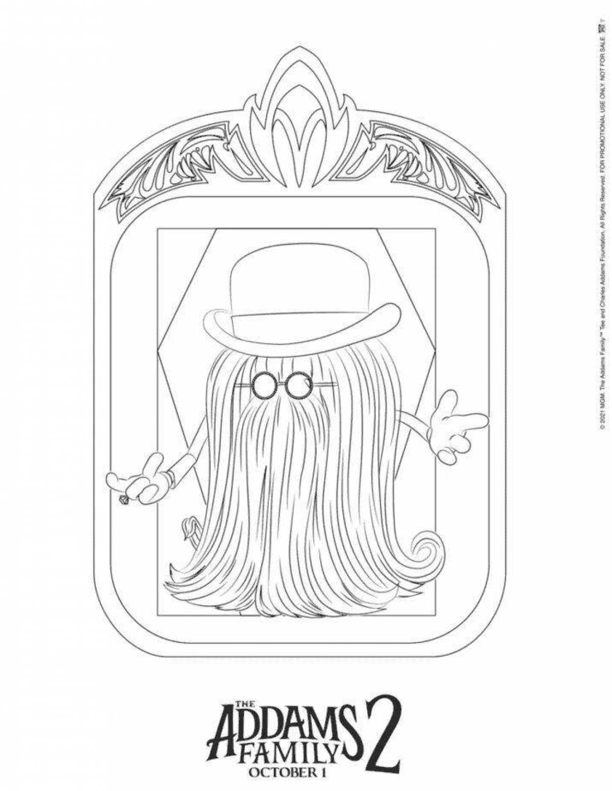 Witty addams family coloring book
