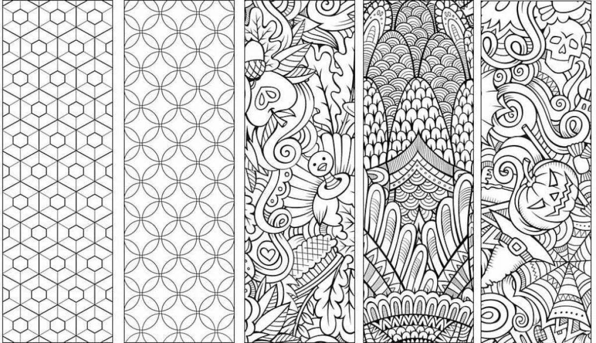 Unique printable coloring book in black and white