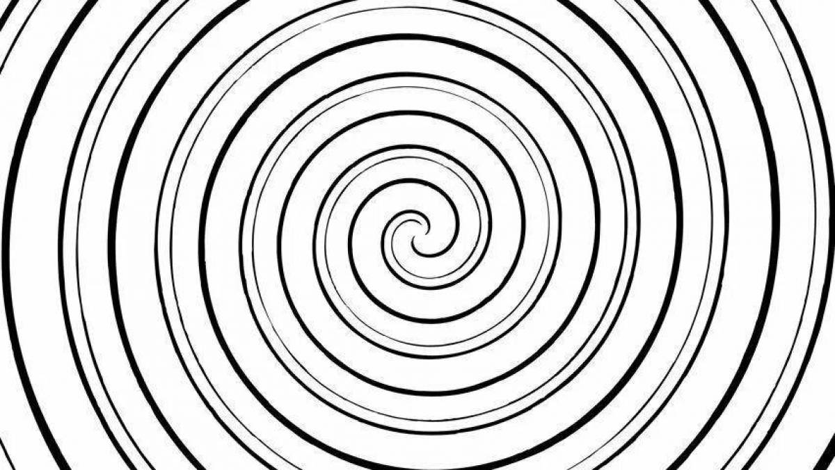 Fascinating spiral coloring