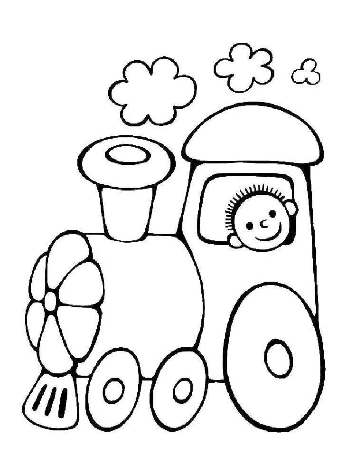 Color-crazy coloring page for children toys 2 3 years