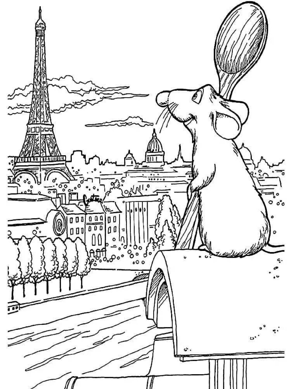 Colouring joyful paris