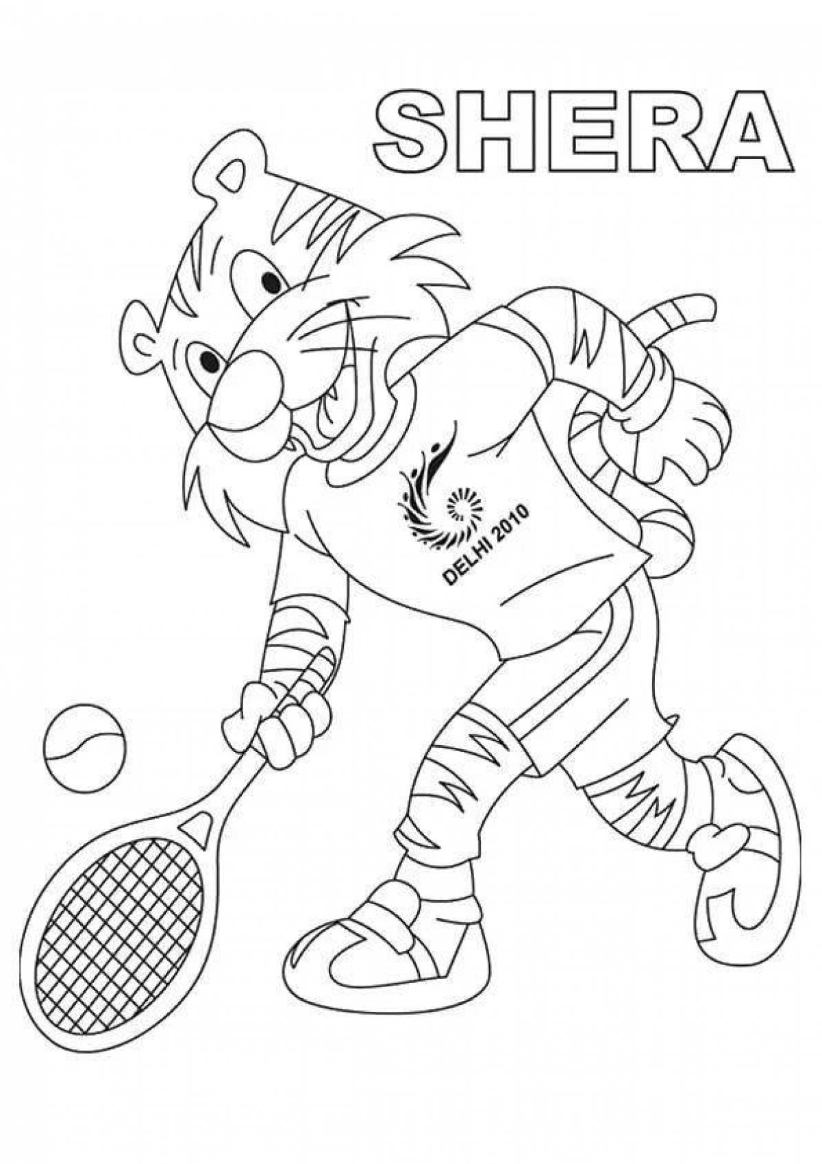 Fun coloring book sports