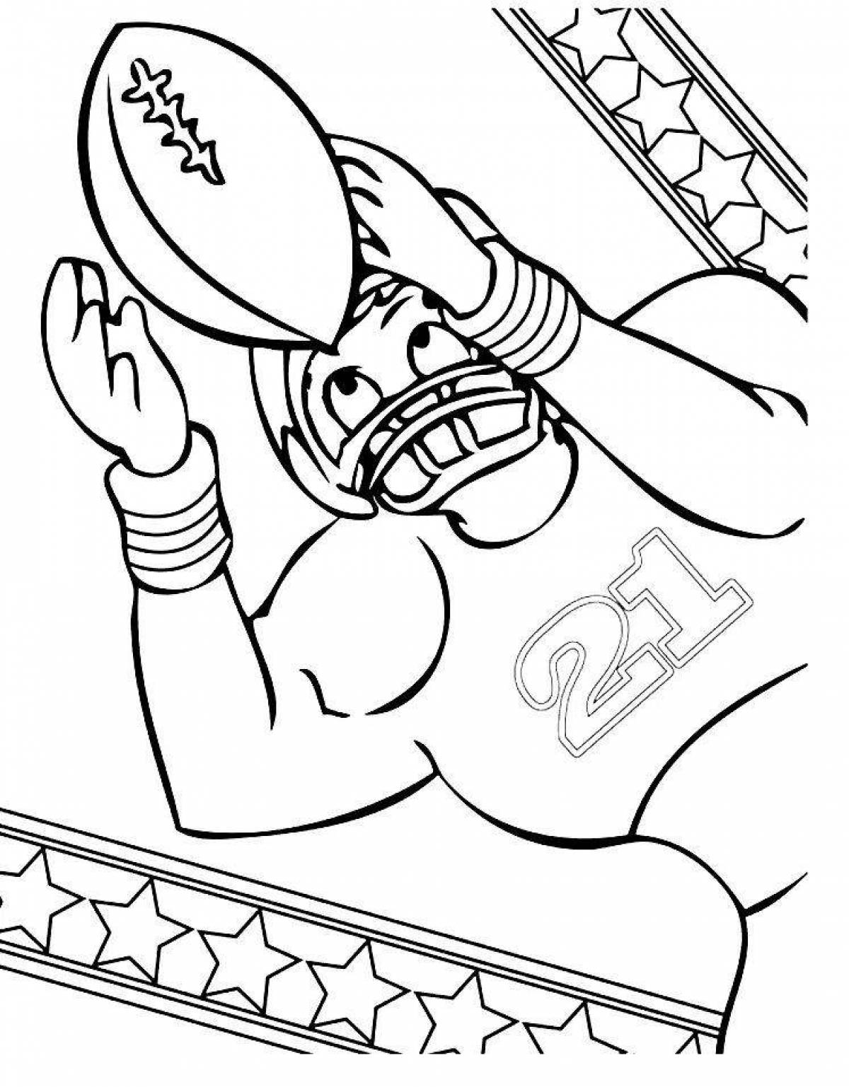 Color-explosive coloring page sports