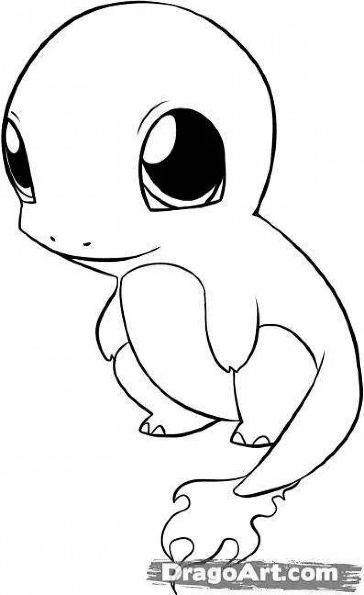 Glorious charmander coloring page