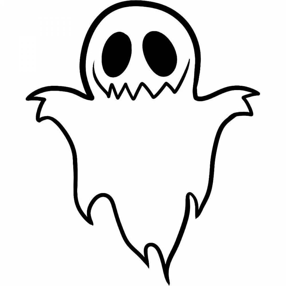 Creepy ghost coloring page