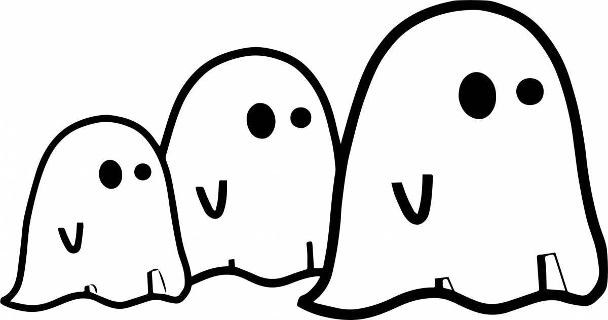 Spooky ghost coloring book