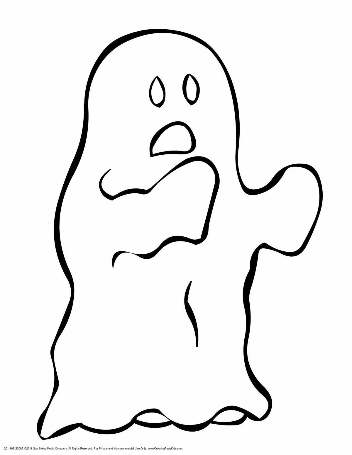 Charming ghost coloring book
