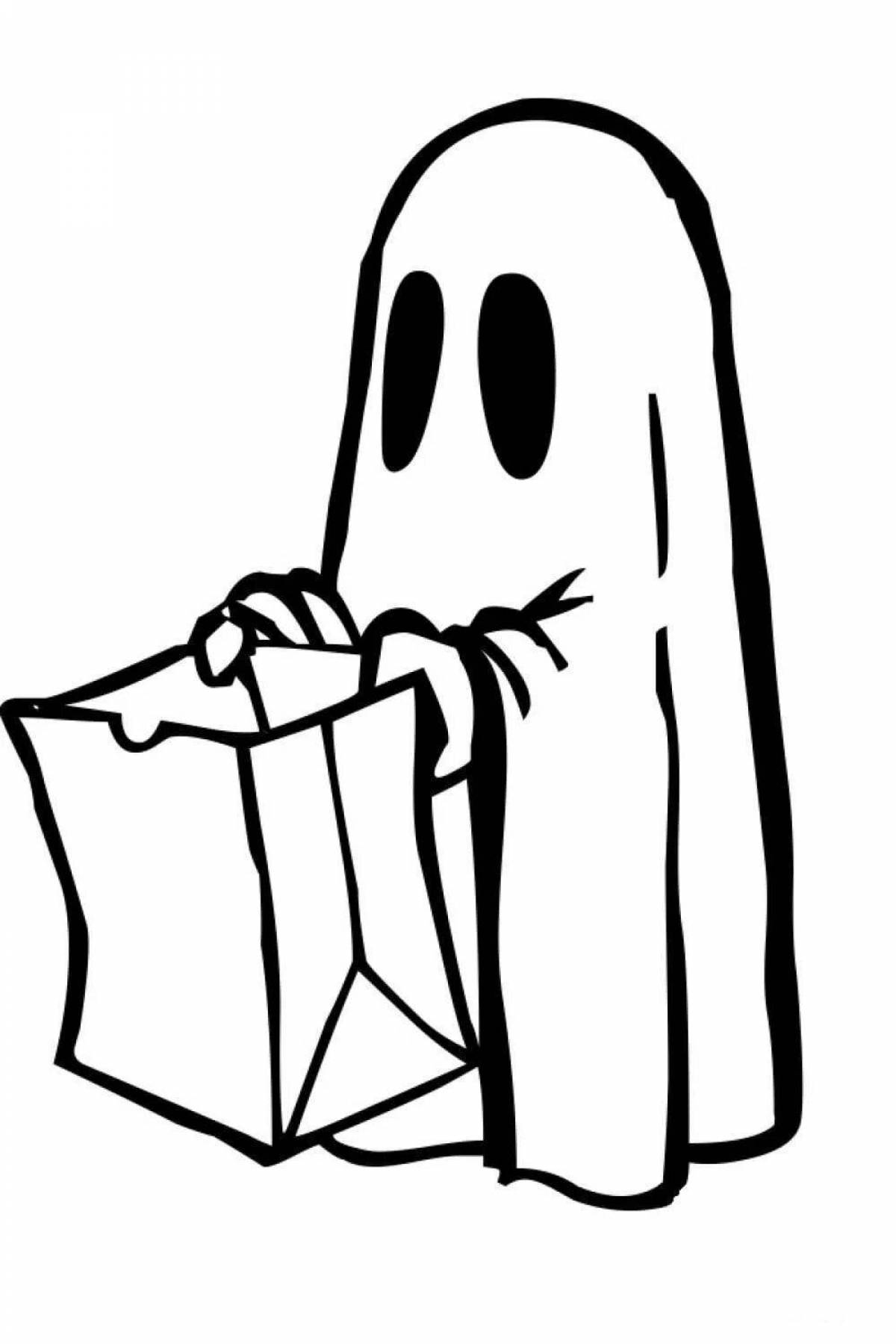 Tempting coloring ghost
