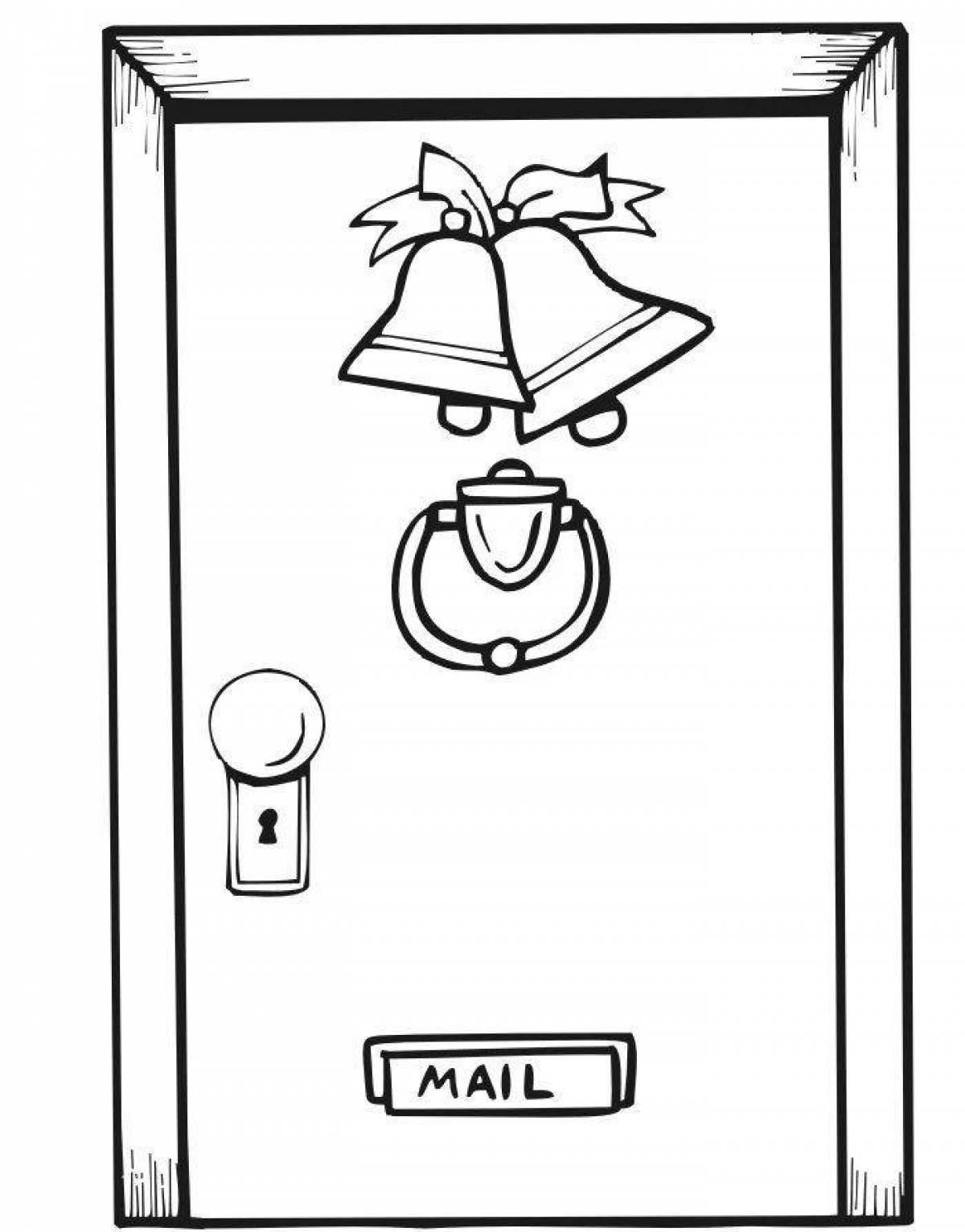 100 doors bright coloring page