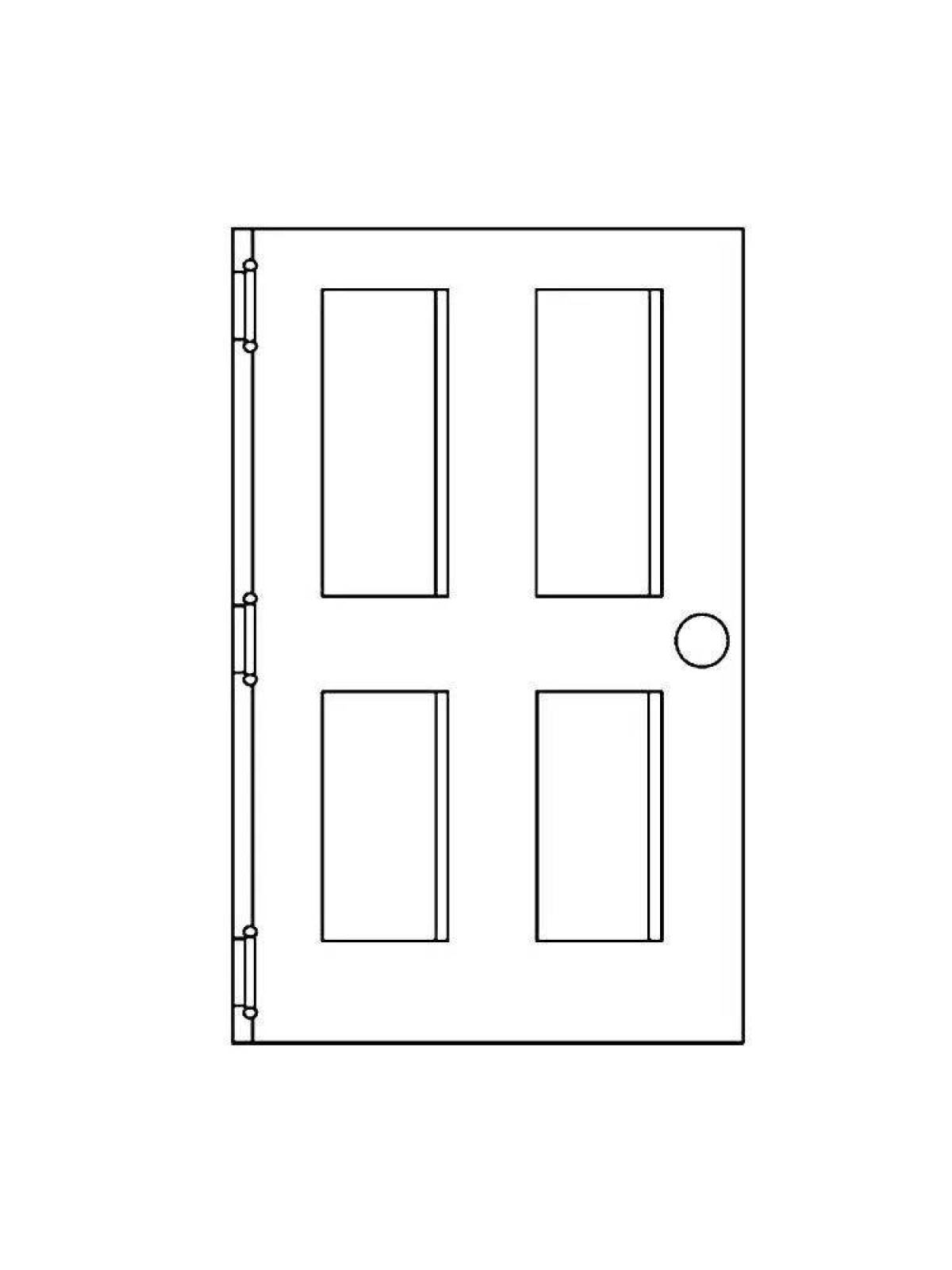 Charming 100 doors coloring page