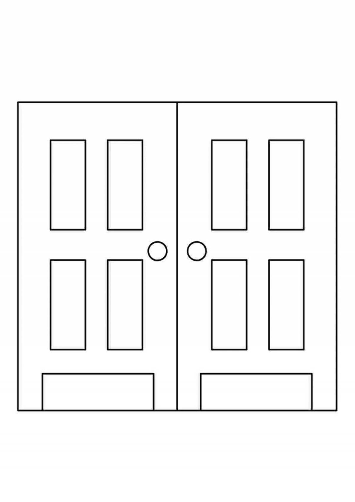 Radiant 100 doors coloring page