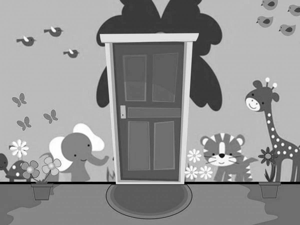 100 doors awesome coloring page