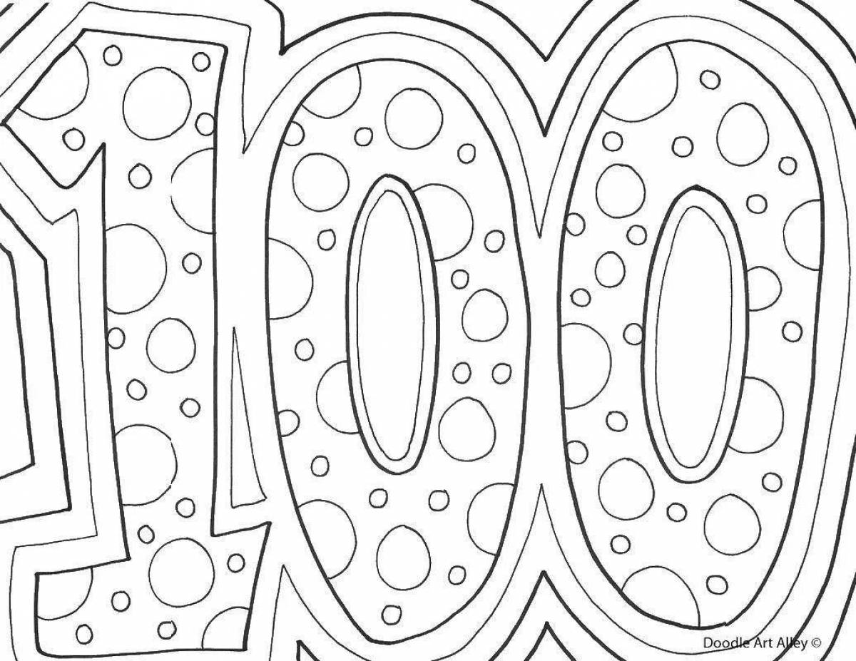 100 doors elegant coloring page