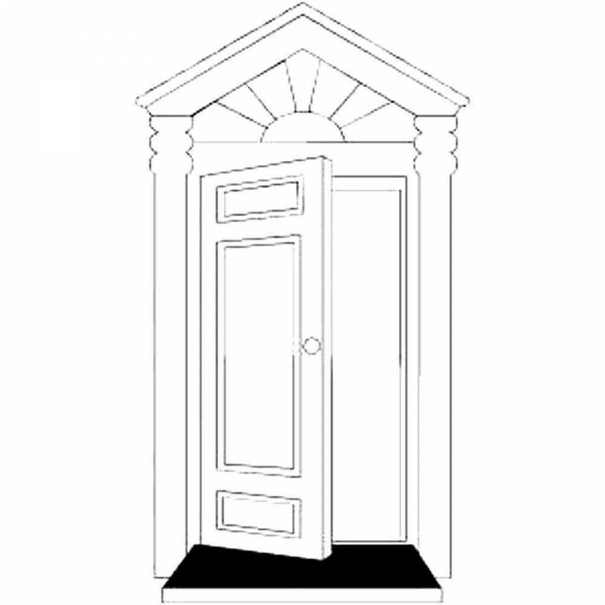 100 doors playful coloring page