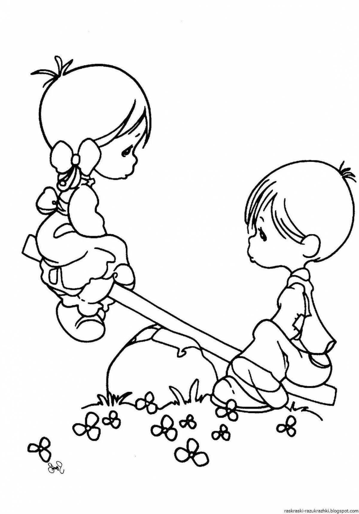Adorable children's coloring book