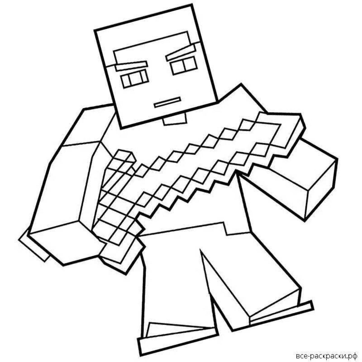 Fancy minecraft coloring