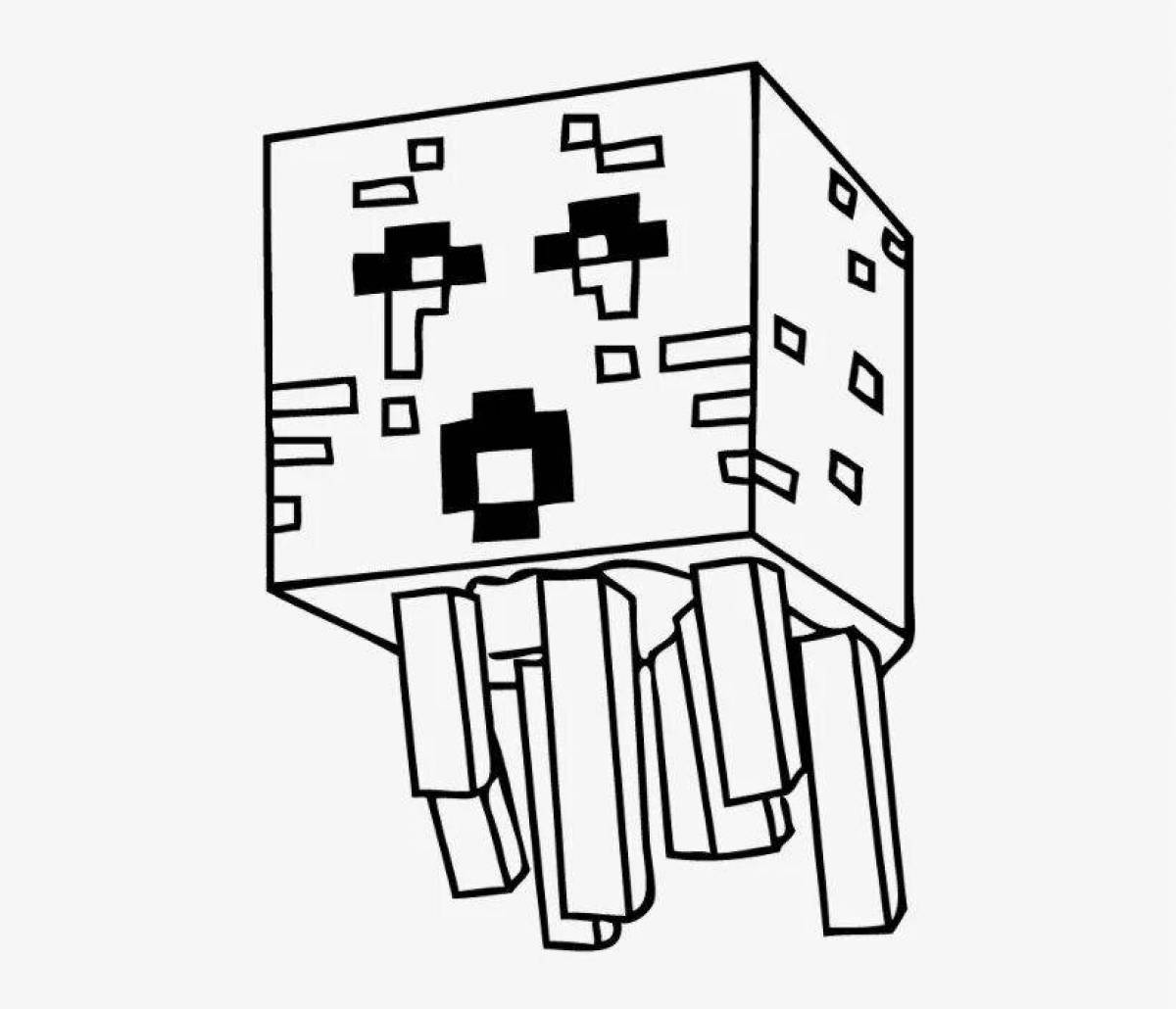 Amazing minecraft coloring page