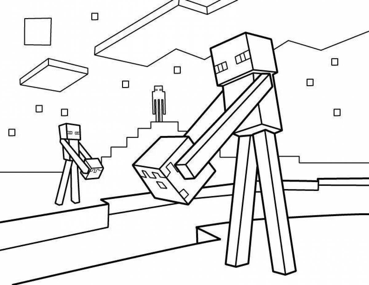 Minecraft incredible coloring book