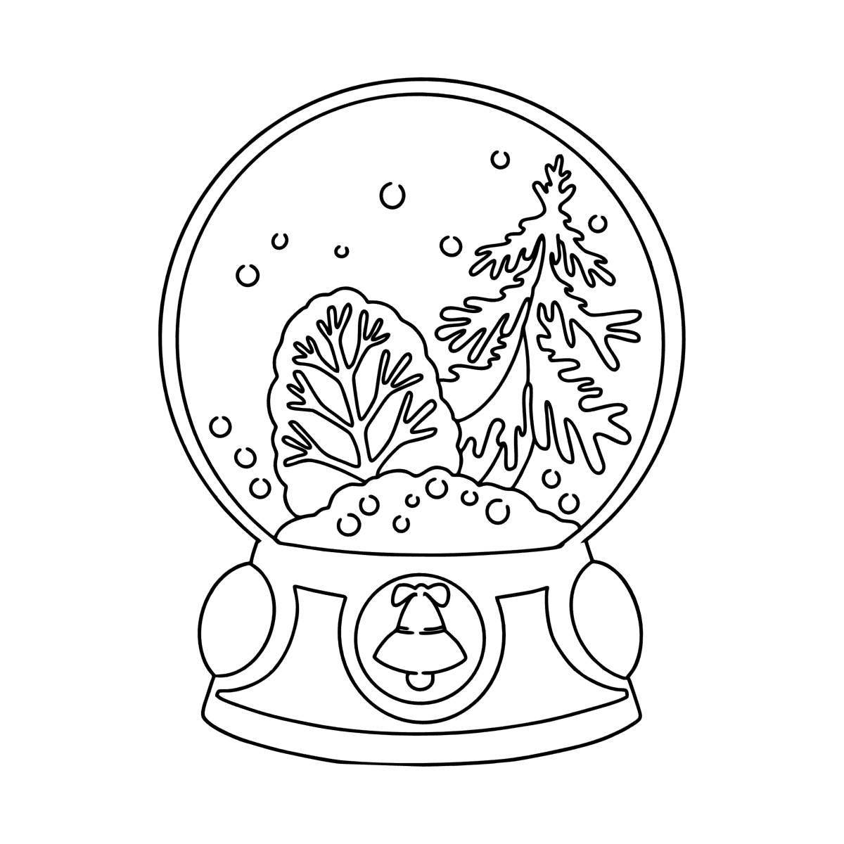 Раскраска веселый снежок