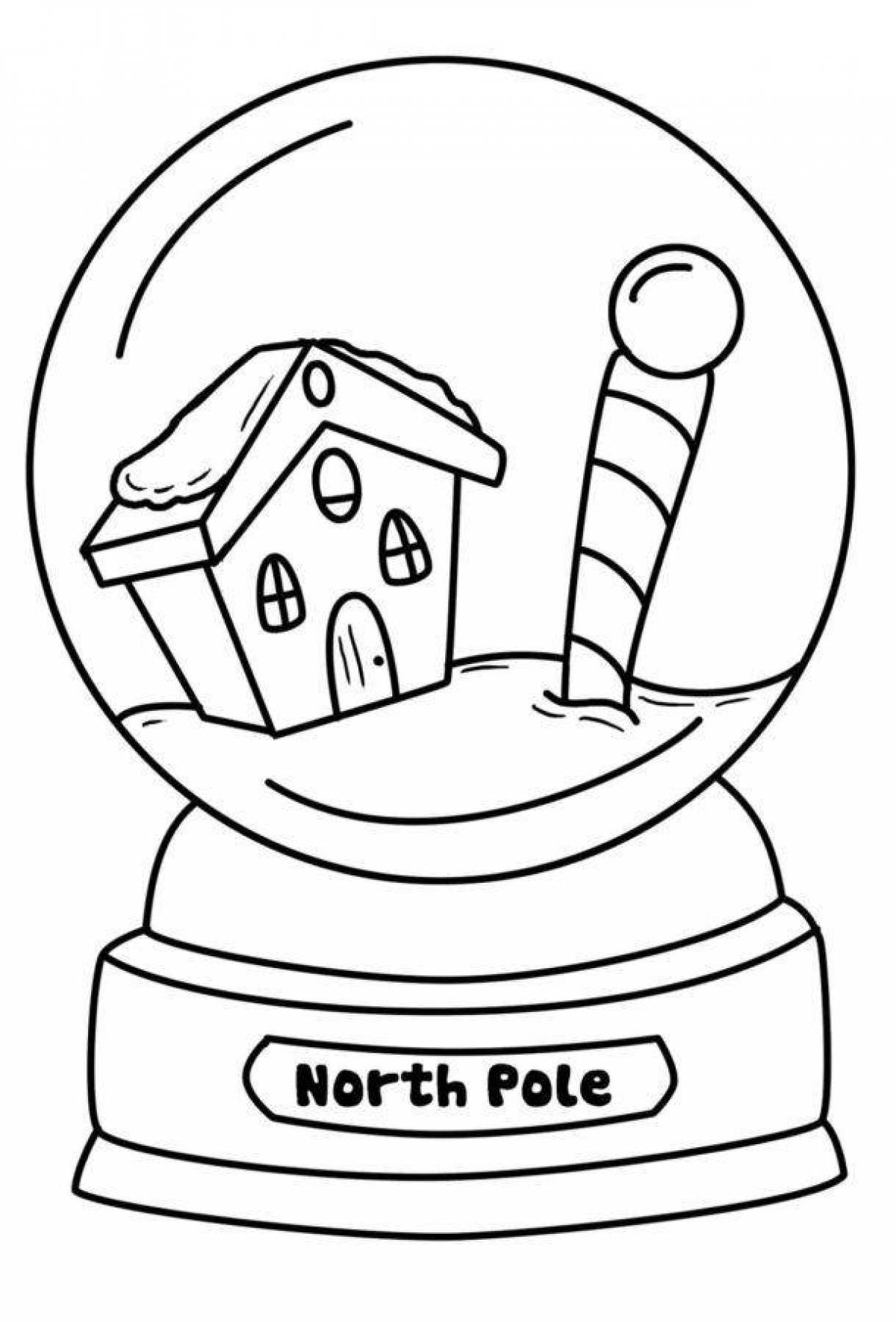 Dazzling snowball coloring page
