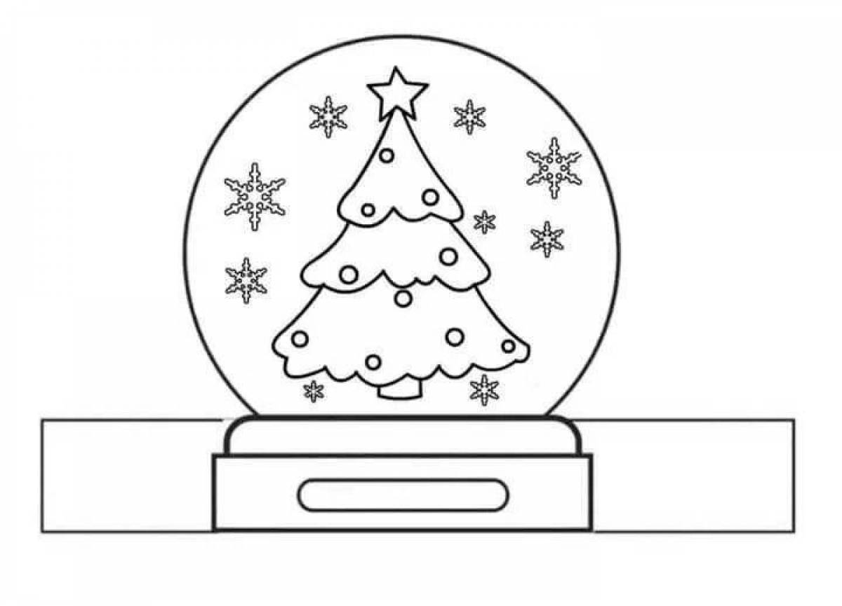 Animated snowball coloring page