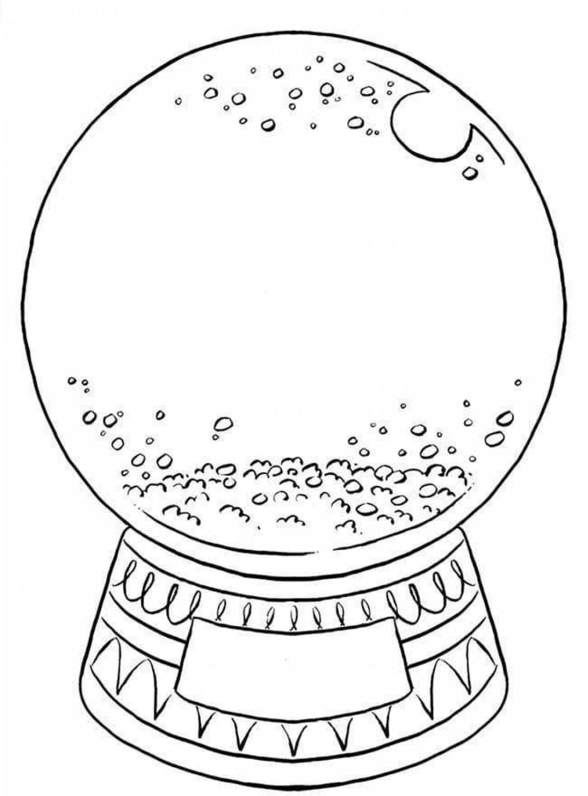 Funny snowball coloring book