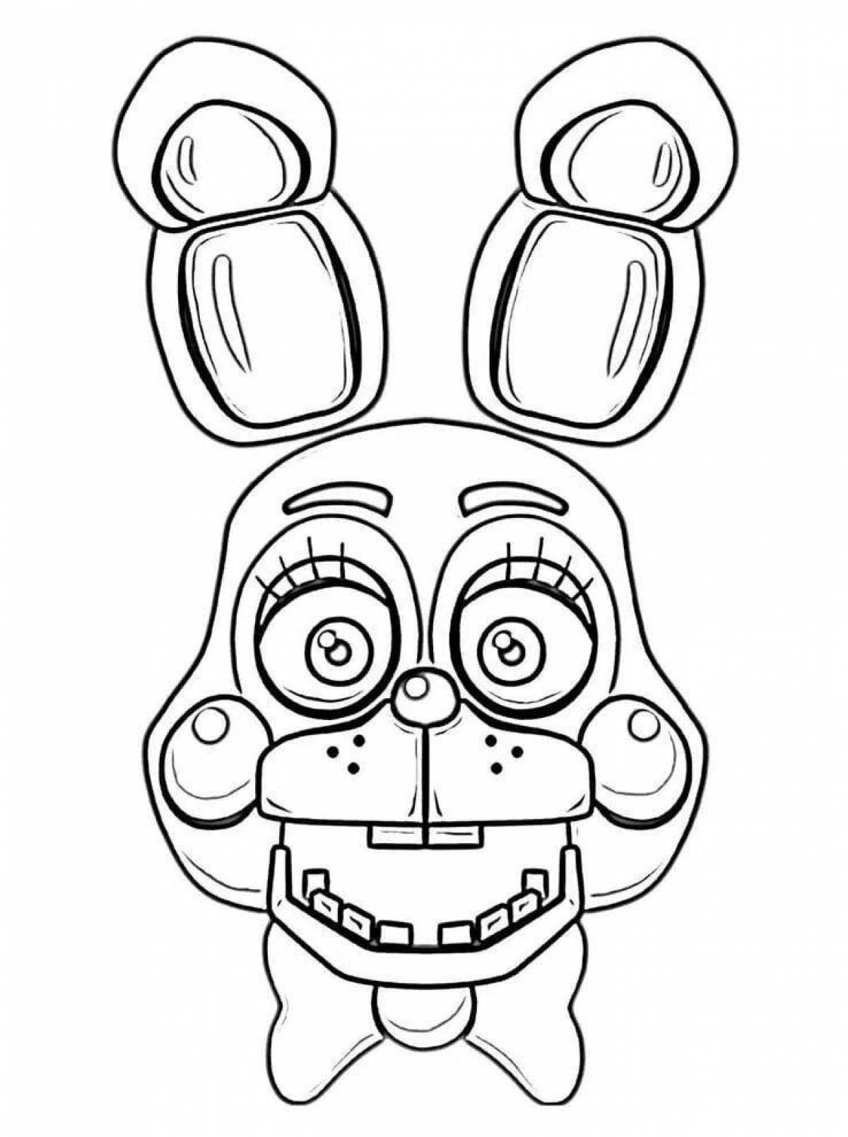 Colorful coloring of animatronic bonnie