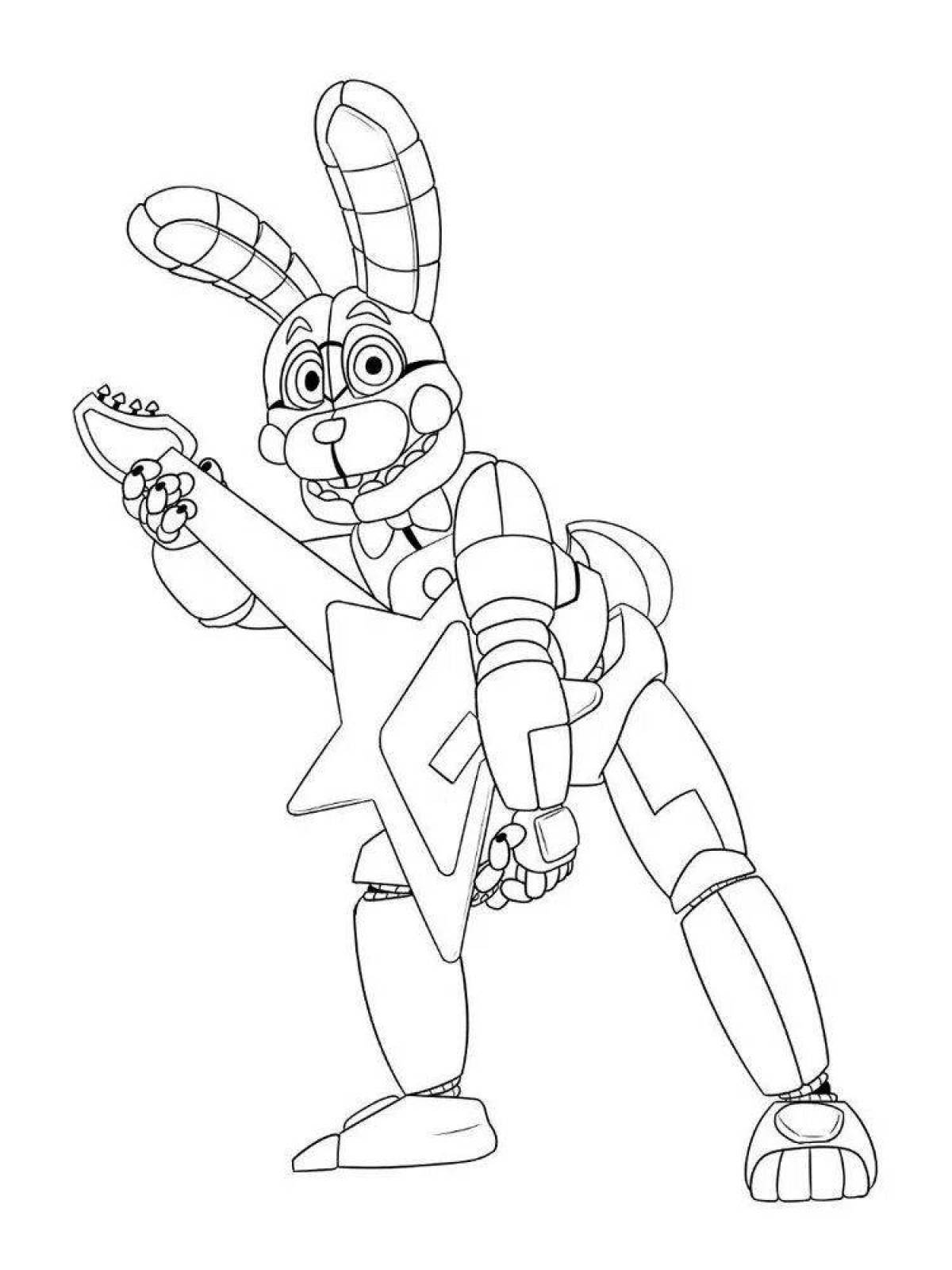 Bright coloring animatronic bonnie