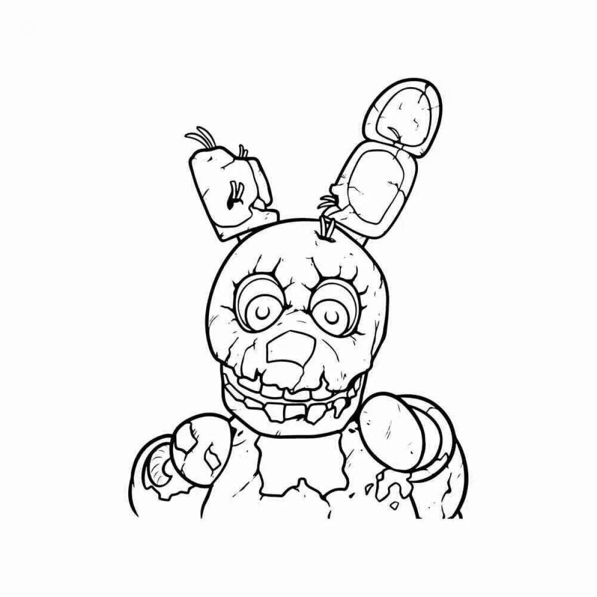 Bold Bonnie Animatronic Coloring Page