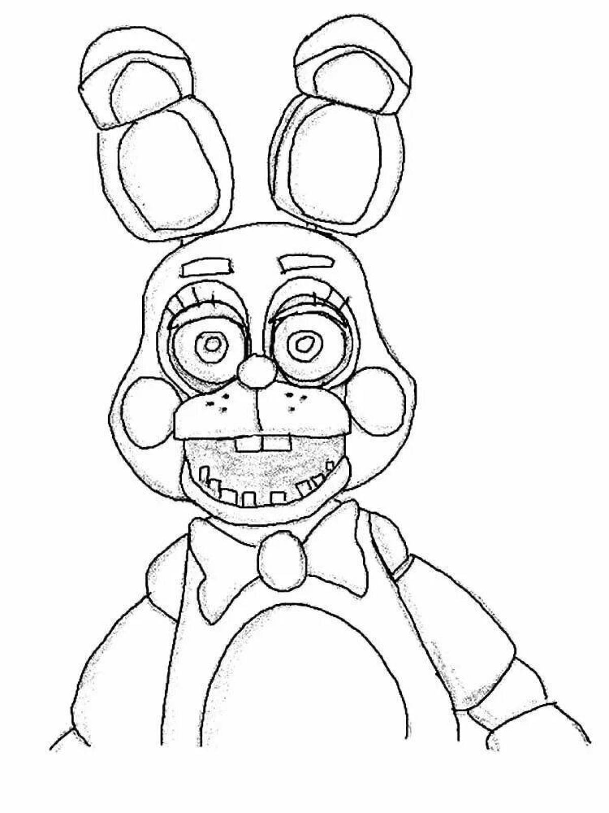 Bonnie's attractive animatronic coloring book