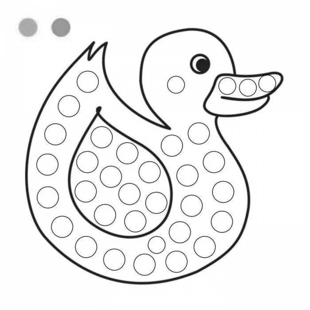 Delightful Dymkovo duck coloring book