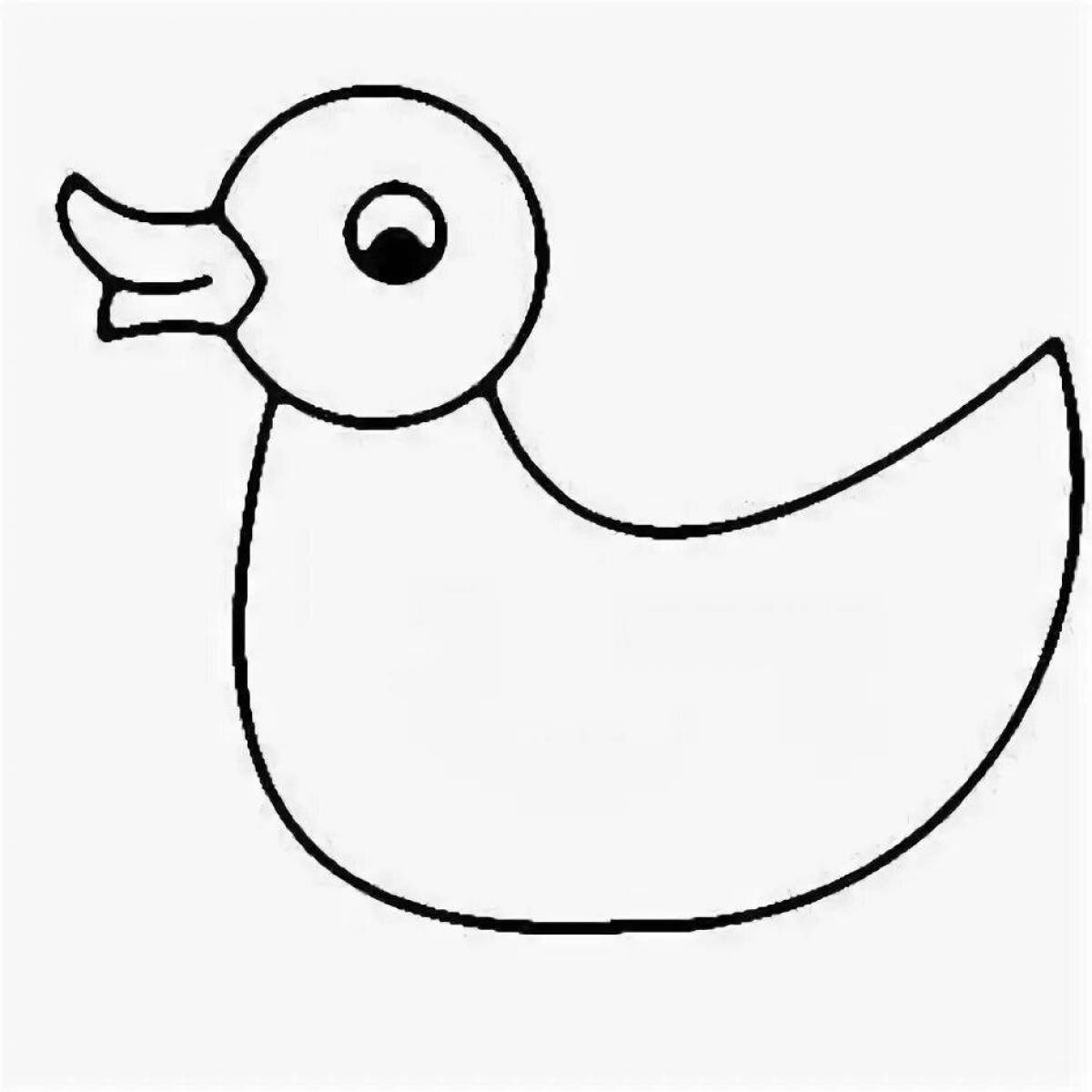 Humorous Dymkovo duck coloring book