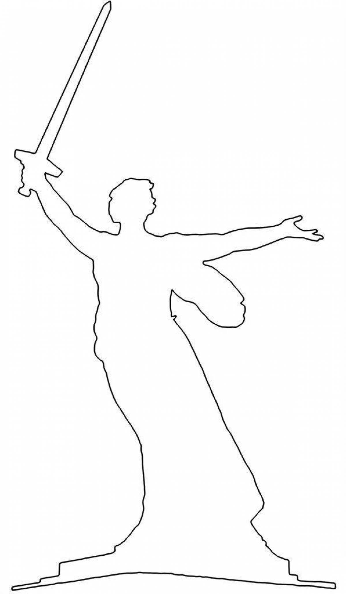 Coloring book great Motherland Volgograd