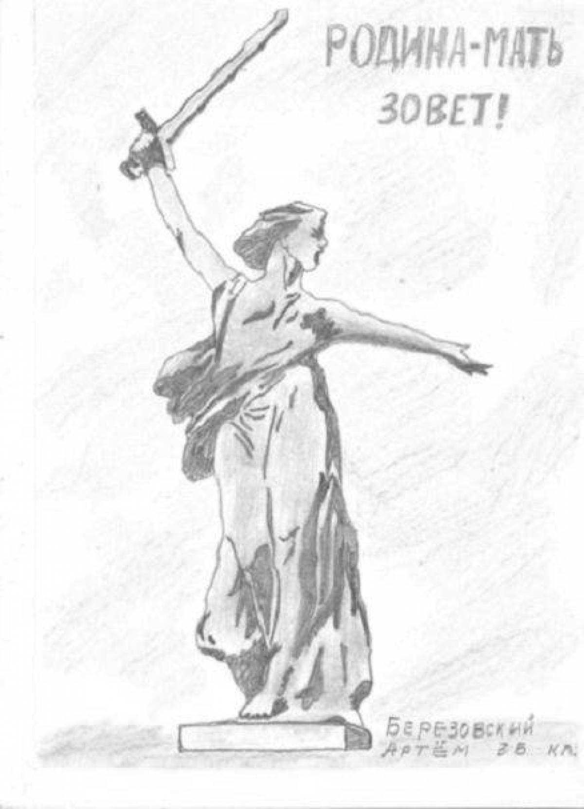 Brilliant Volgograd motherland coloring book