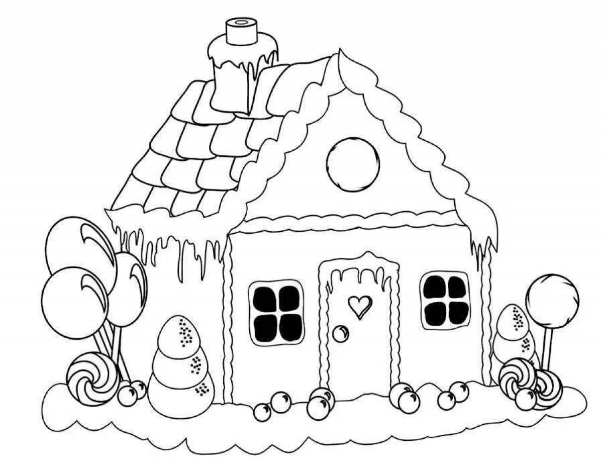 Fun houses coloring for kids